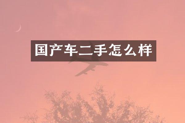 国产车二手怎么样