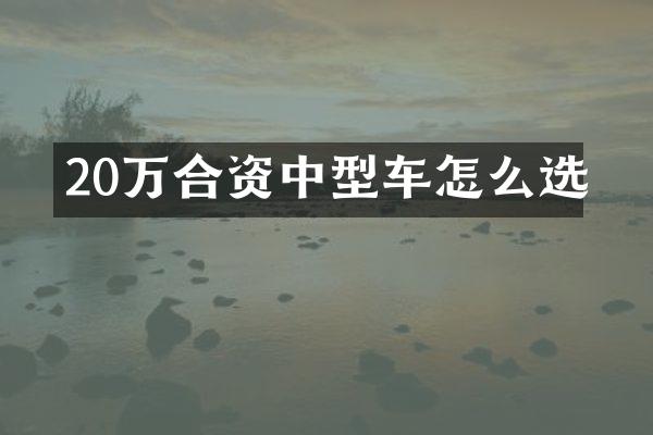 20万合资中型车怎么选