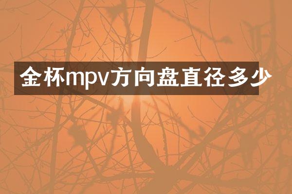 金杯mpv方向盘直径多少