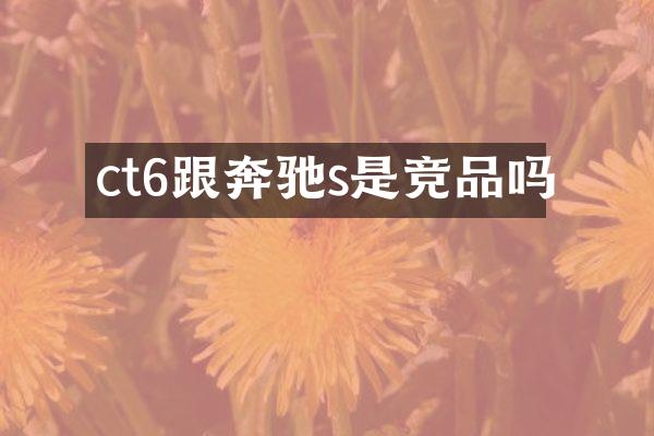 ct6跟奔驰s是竞品吗