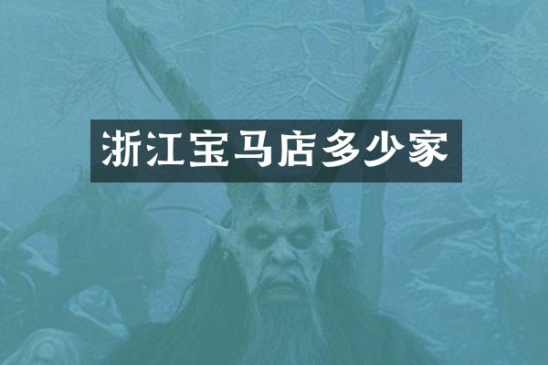 浙江宝马店多少家