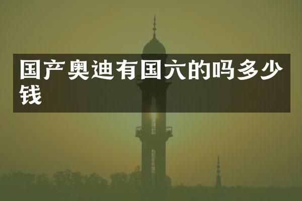 国产奥迪有国六的吗多少钱
