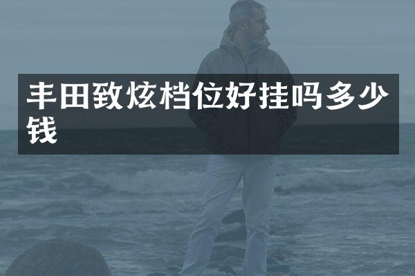 丰田致炫档位好挂吗多少钱