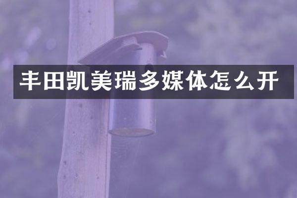 丰田凯美瑞多媒体怎么开