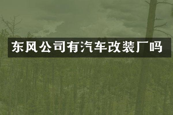 东风公司有汽车改装厂吗