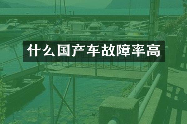 什么国产车故障率高