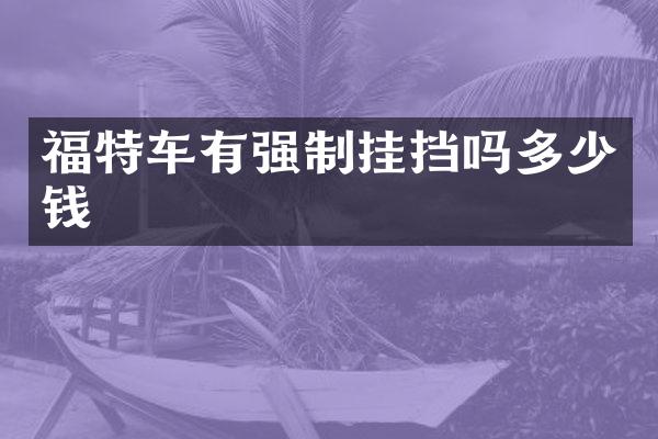 福特车有强制挂挡吗多少钱