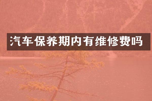 汽车保养期内有维修费吗