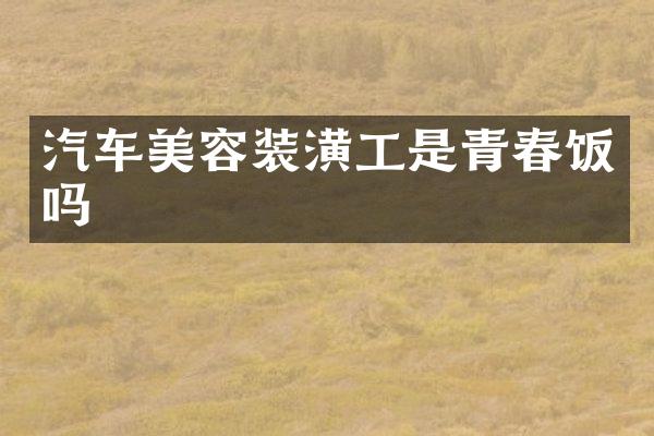 汽车美容装潢工是青春饭吗