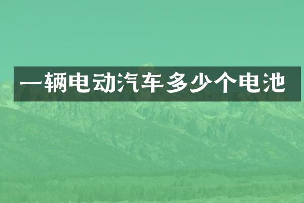 一辆电动汽车多少个电池