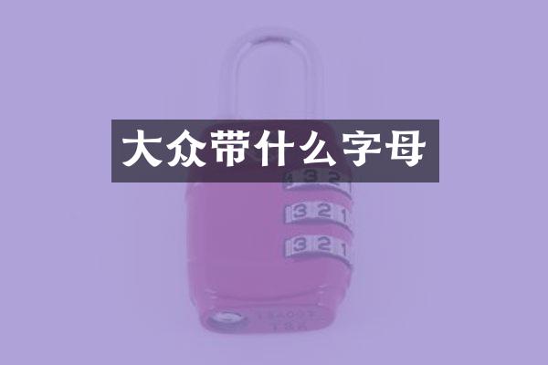 大众带什么字母