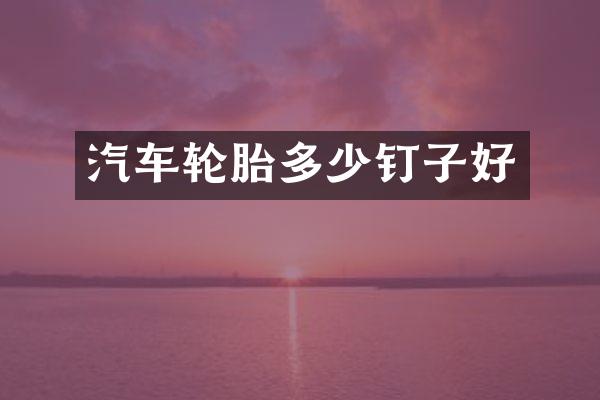汽车轮胎多少钉子好