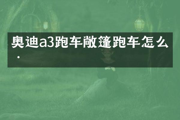 奥迪a3跑车敞篷跑车怎么样