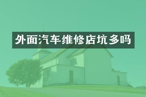 外面汽车维修店坑多吗