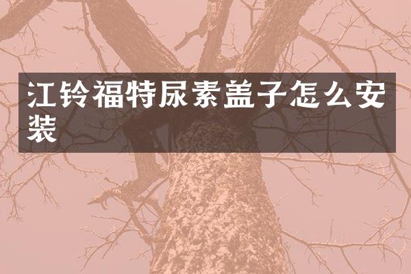 江铃福特尿素盖子怎么安装
