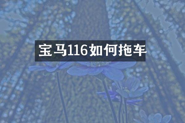 宝马116如何拖车