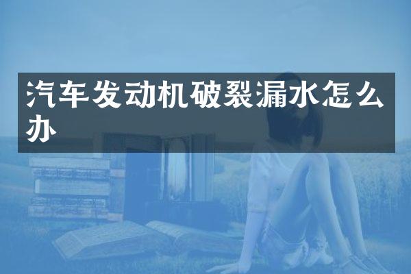 汽车发动机破裂漏水怎么办