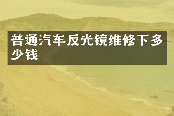 普通汽车反光镜维修下多少钱