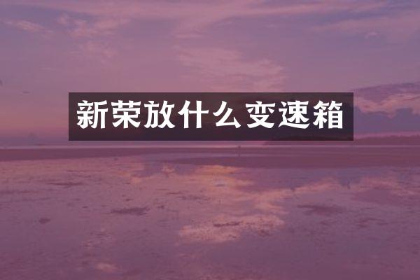 新荣放什么变速箱