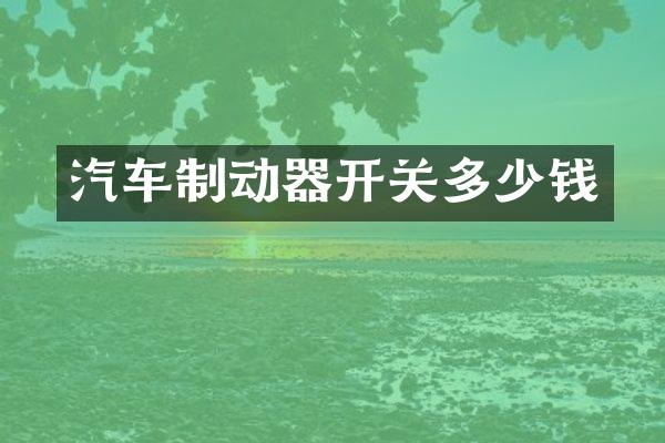 汽车制动器开关多少钱